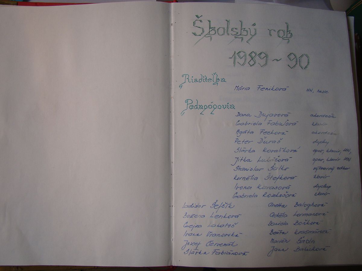 Kronika školy 1989-1995