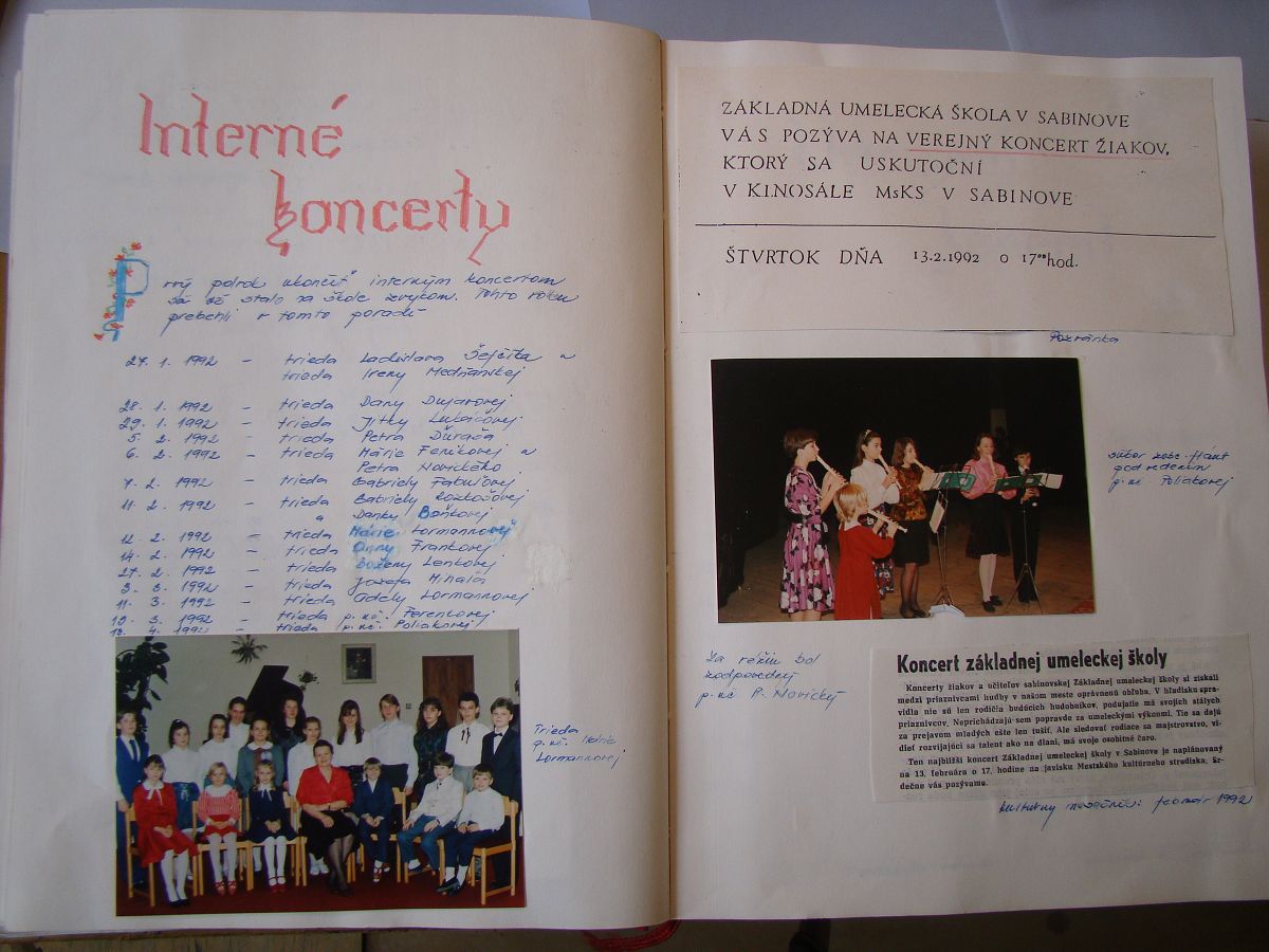 Kronika školy 1989-1995