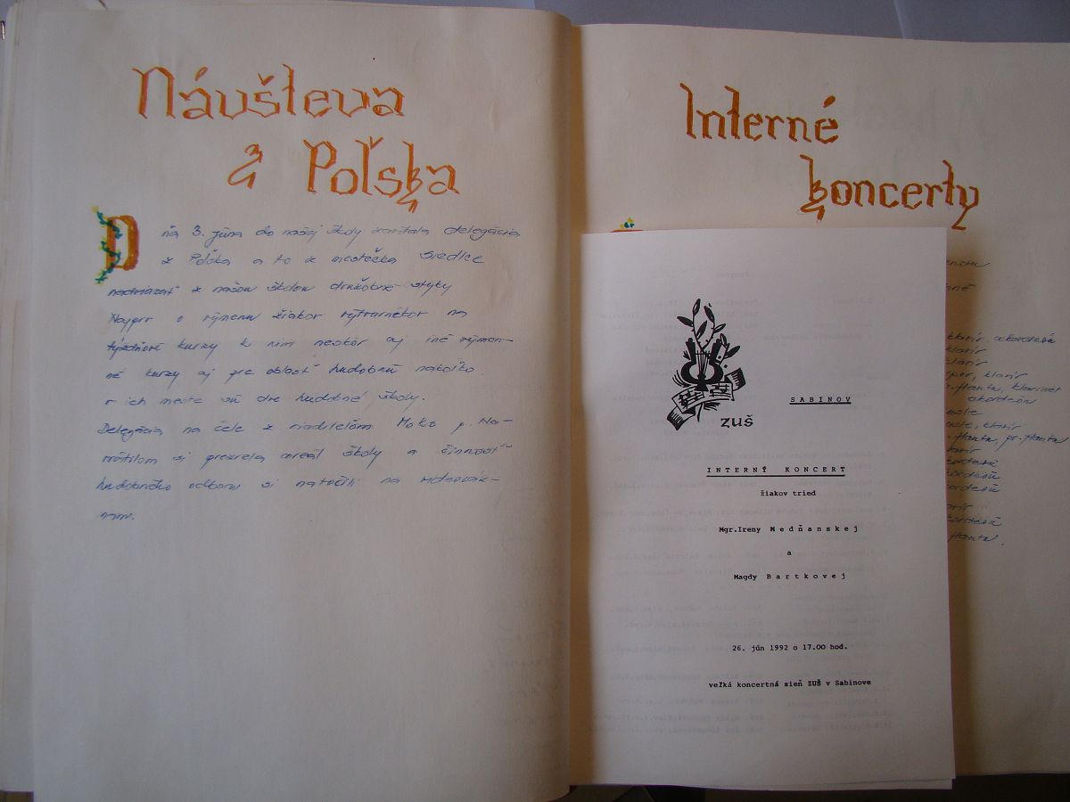 Kronika školy 1989-1995