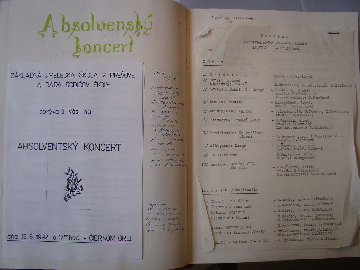 Kronika školy 1989-1995