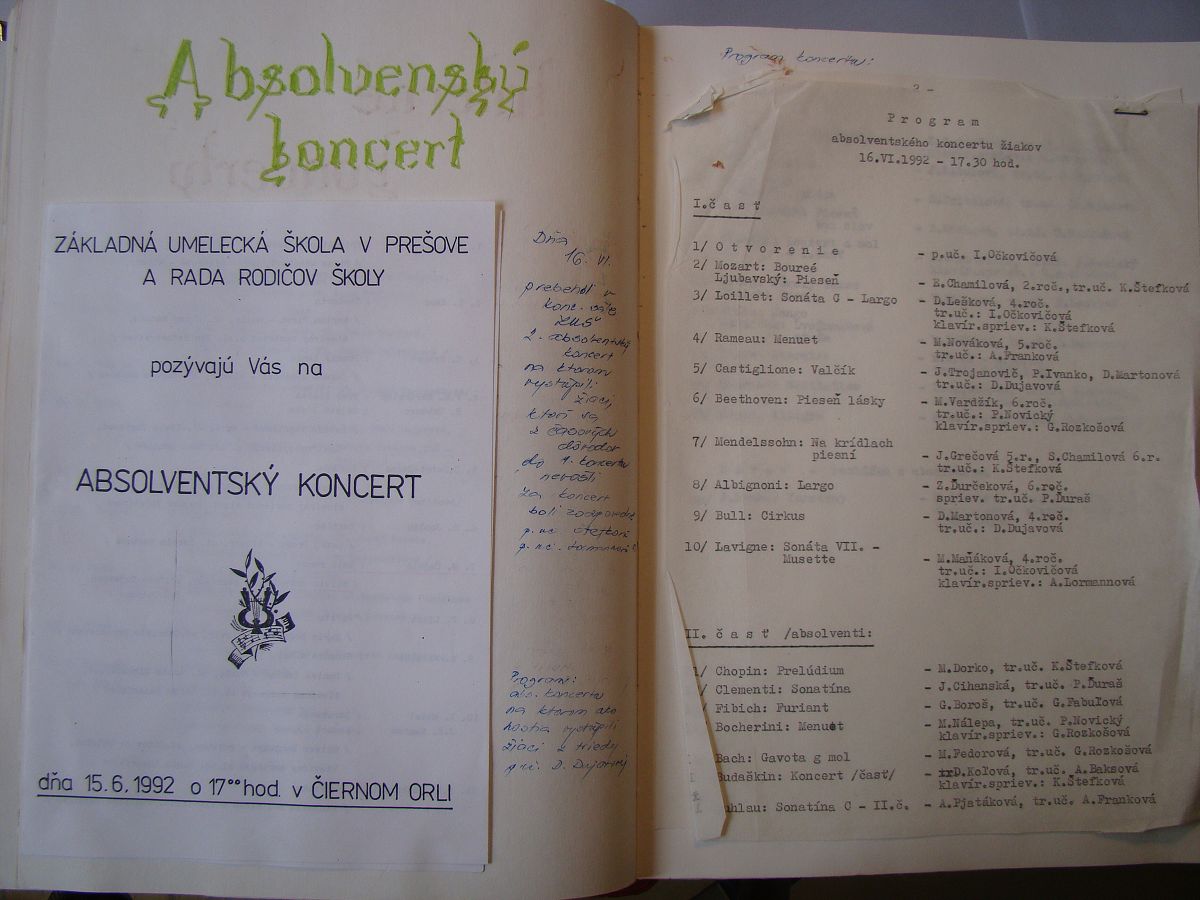 Kronika školy 1989-1995