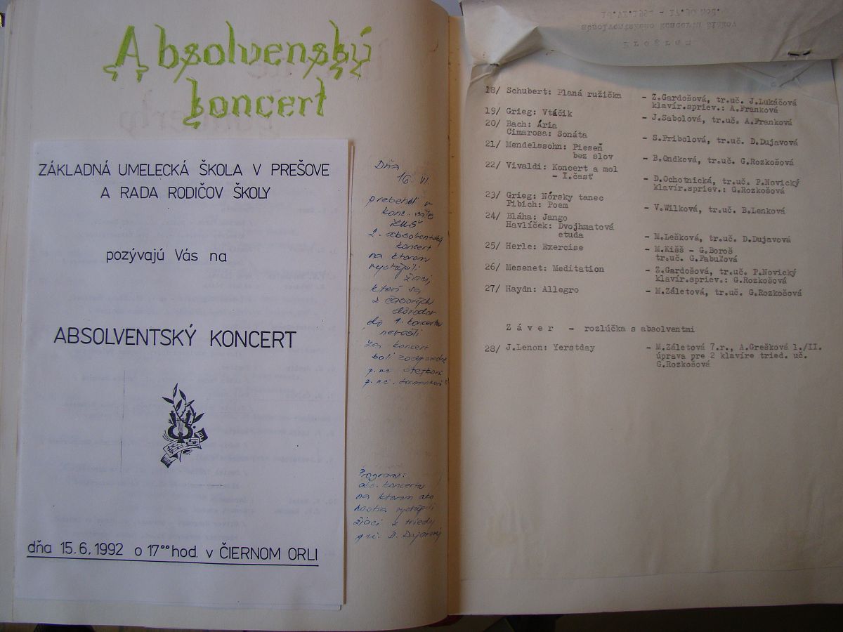 Kronika školy 1989-1995