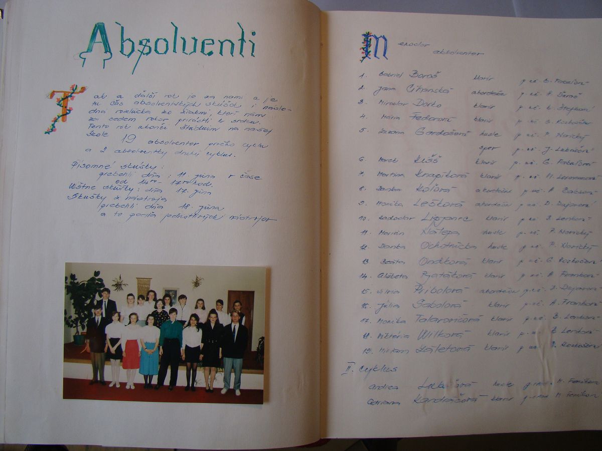 Kronika školy 1989-1995