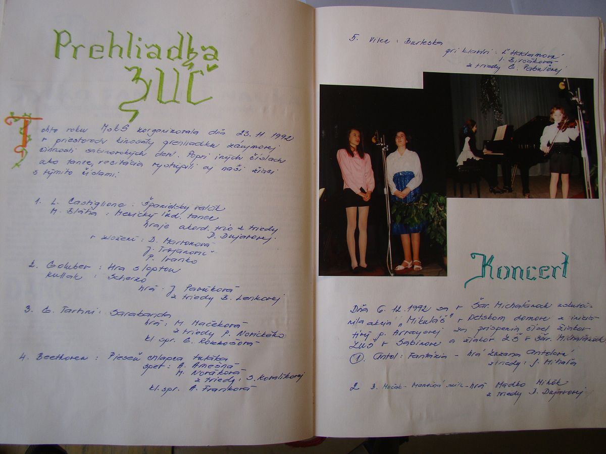 Kronika školy 1989-1995