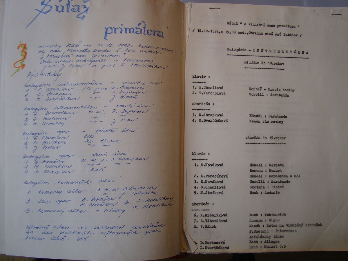 Kronika školy 1989-1995