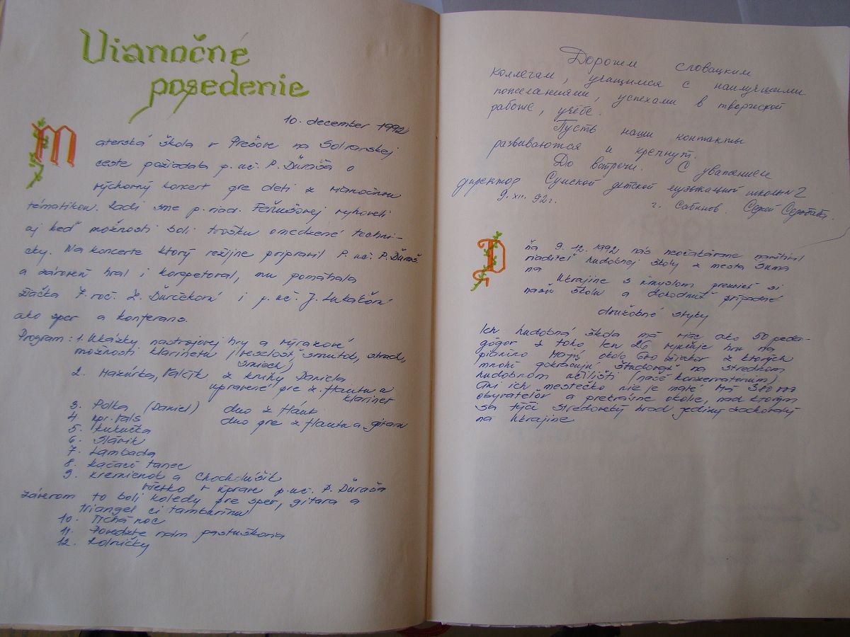 Kronika školy 1989-1995