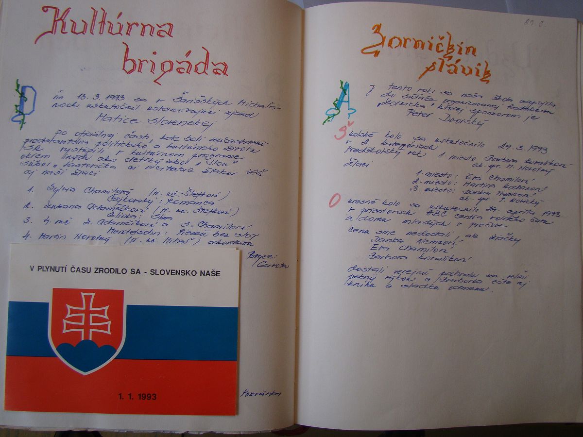 Kronika školy 1989-1995