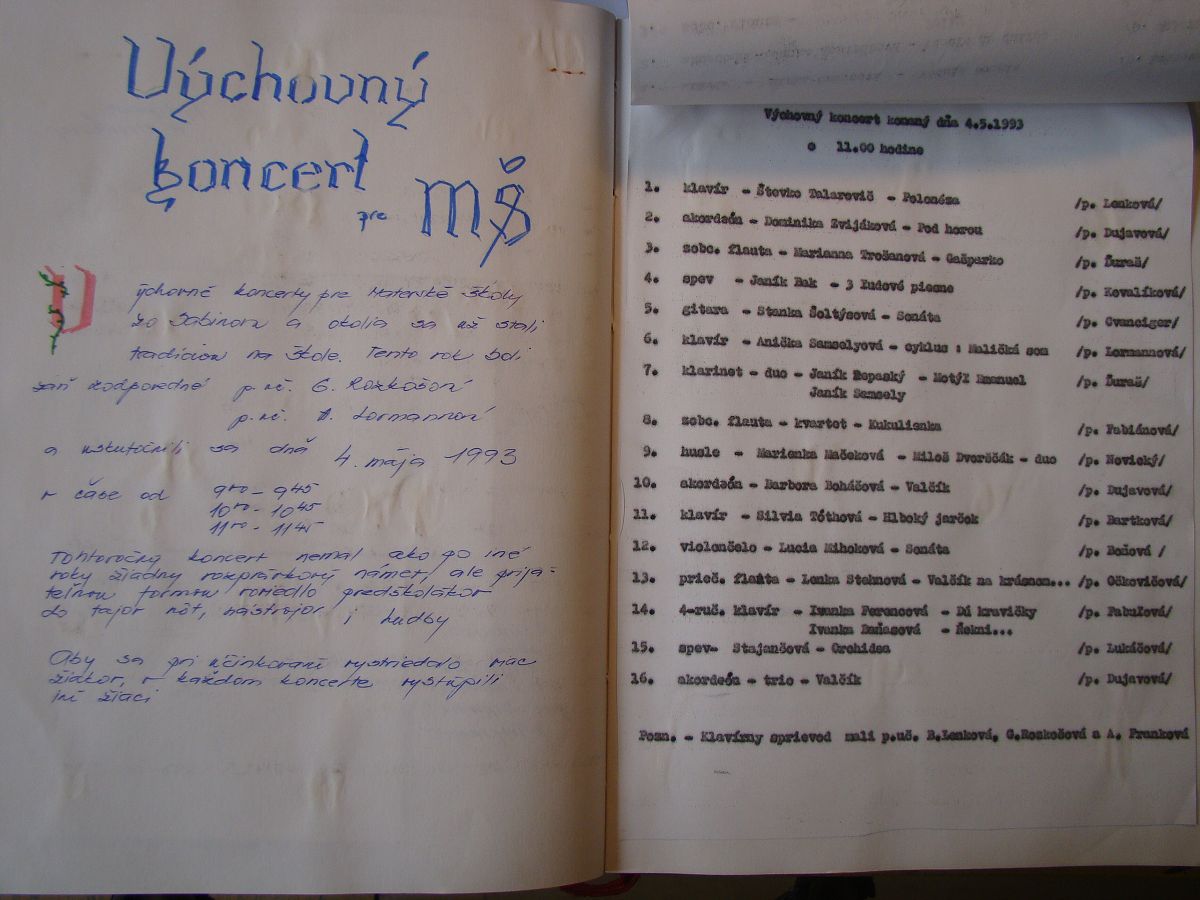 Kronika školy 1989-1995