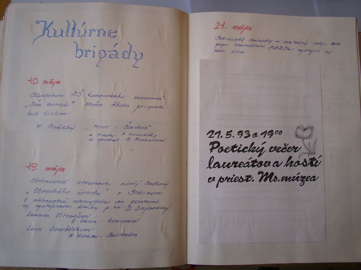 Kronika školy 1989-1995