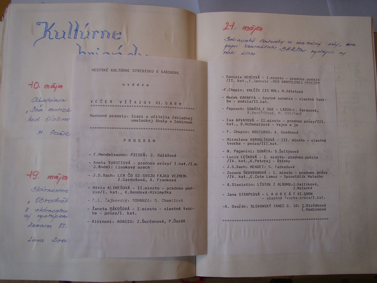 Kronika školy 1989-1995
