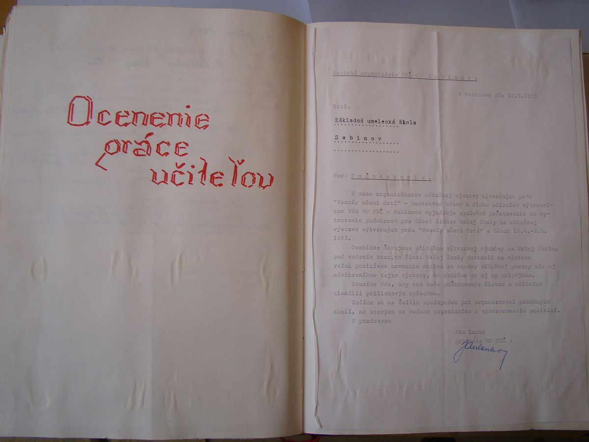 Kronika školy 1989-1995
