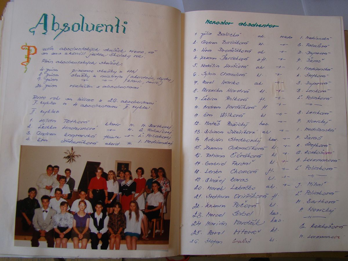 Kronika školy 1989-1995
