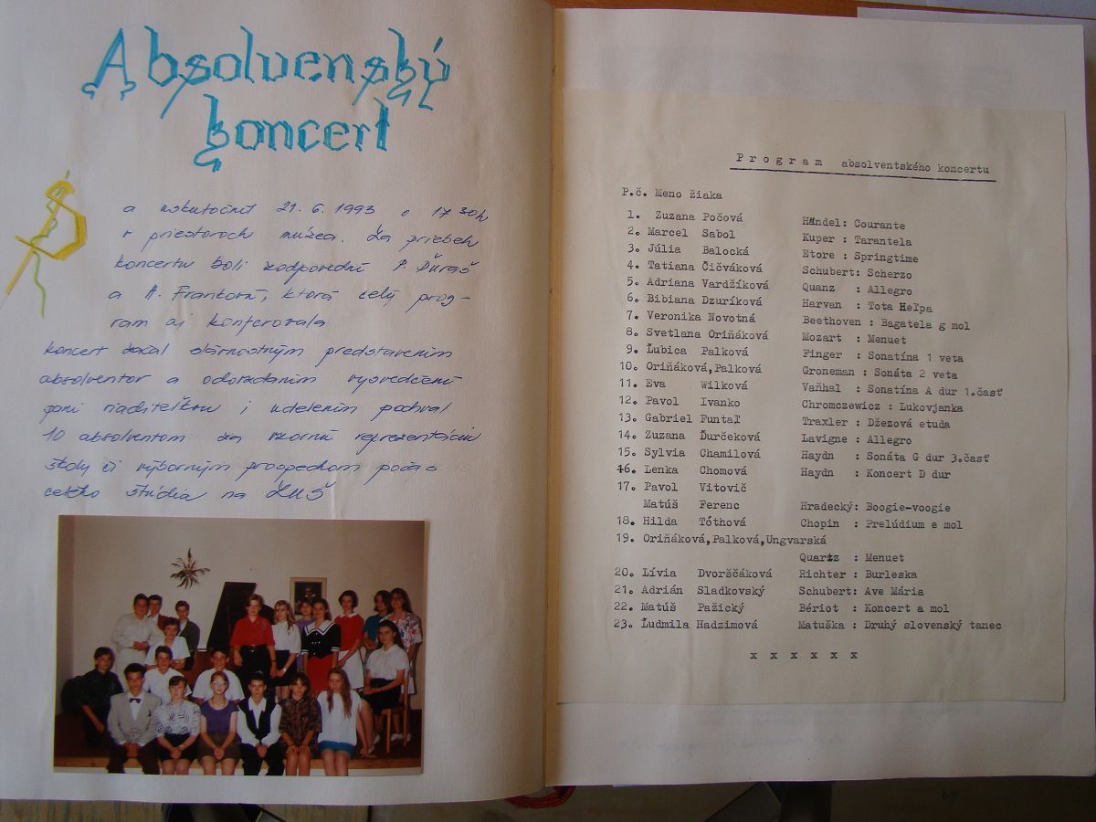Kronika školy 1989-1995