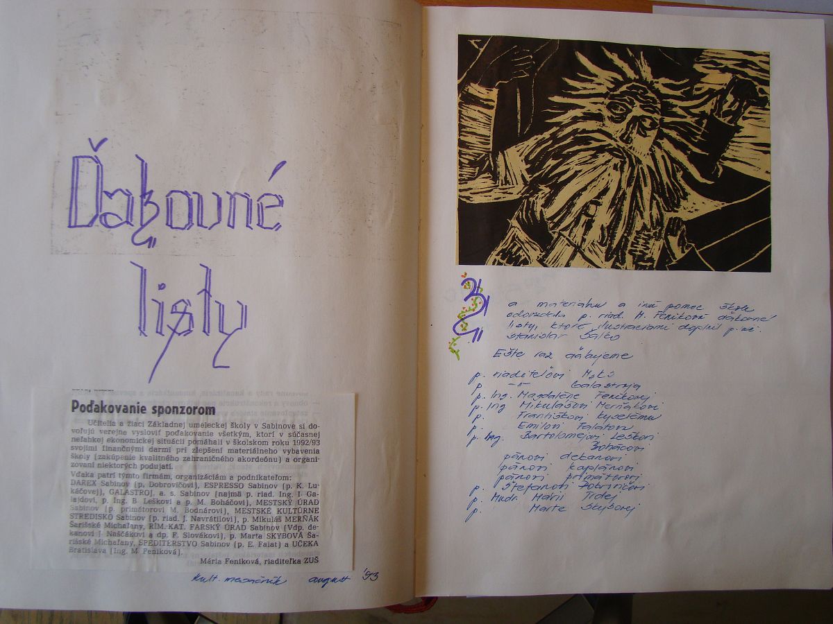 Kronika školy 1989-1995