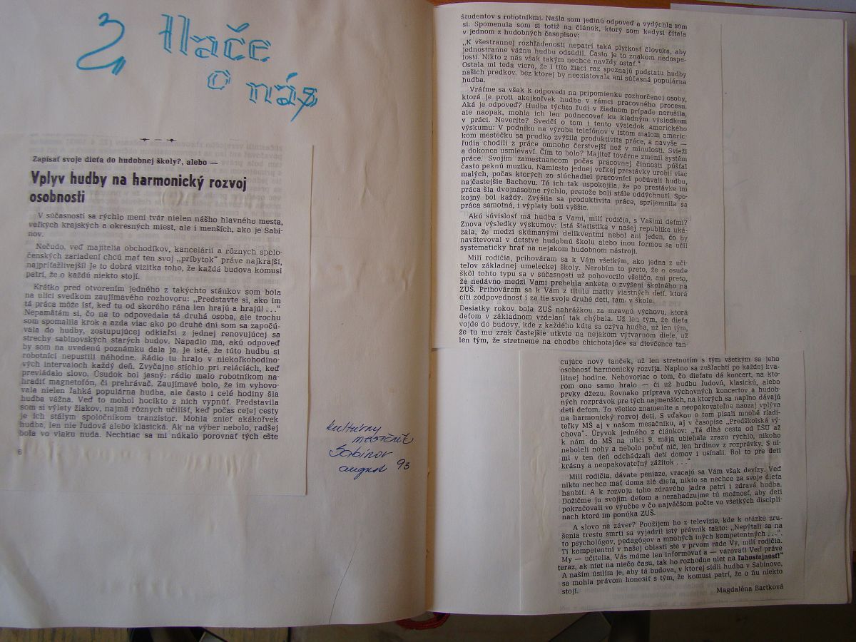 Kronika školy 1989-1995