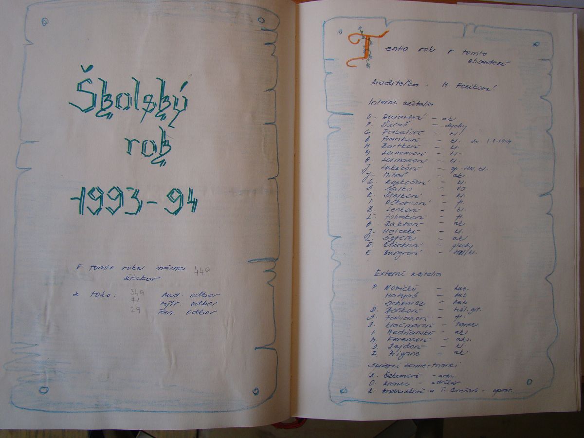 Kronika školy 1989-1995