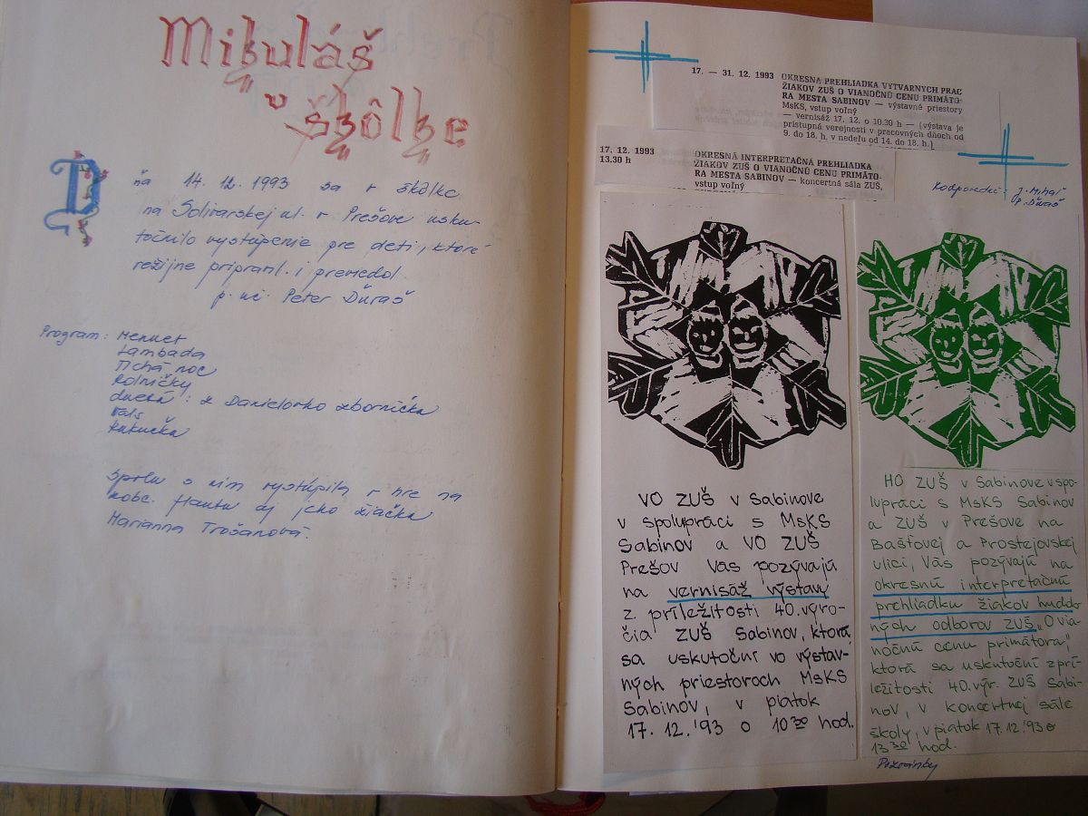 Kronika školy 1989-1995
