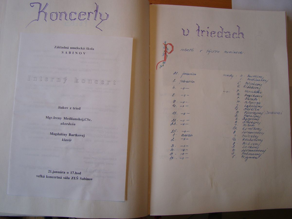 Kronika školy 1989-1995