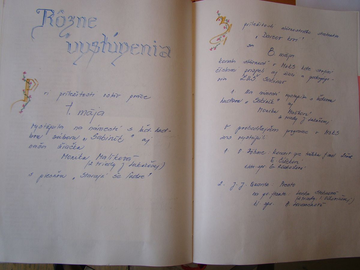 Kronika školy 1989-1995