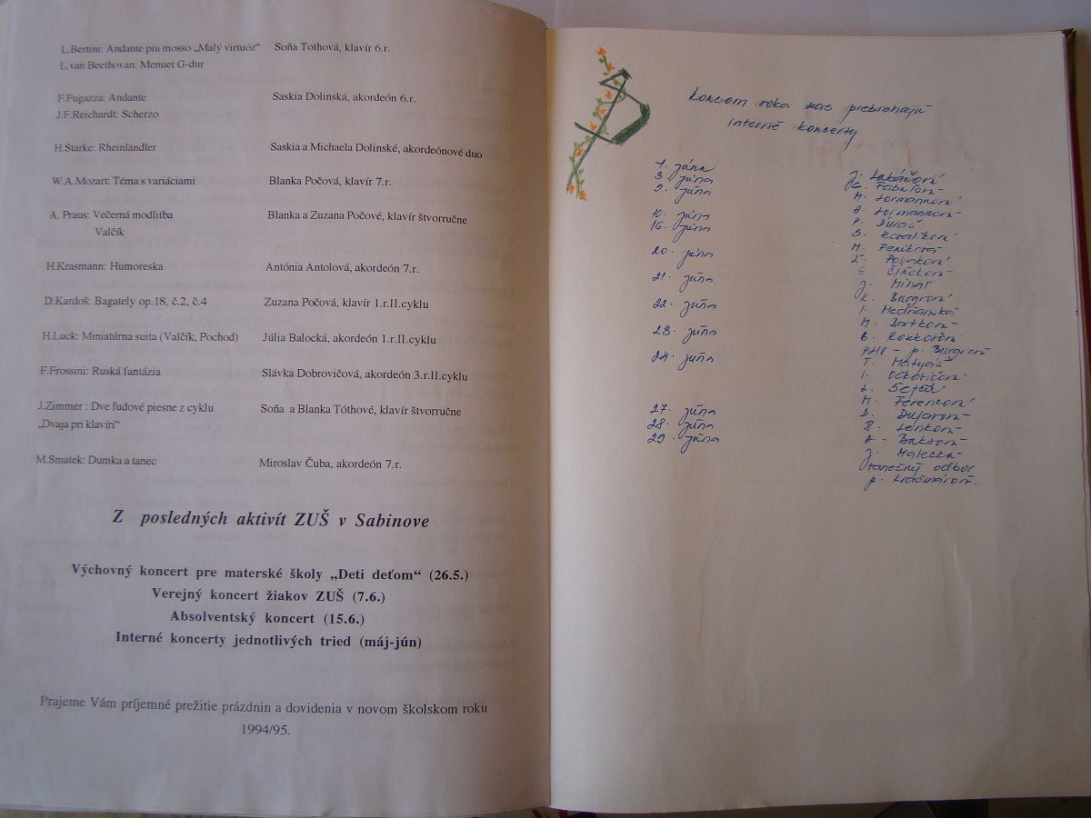 Kronika školy 1989-1995