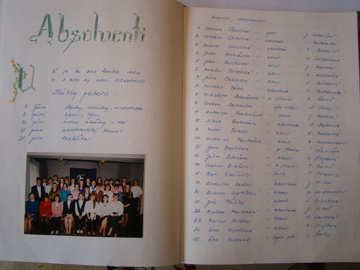 Kronika školy 1989-1995