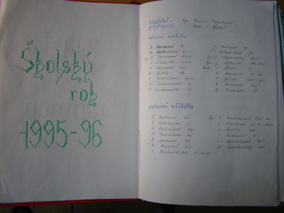 Kronika školy 1995-2001