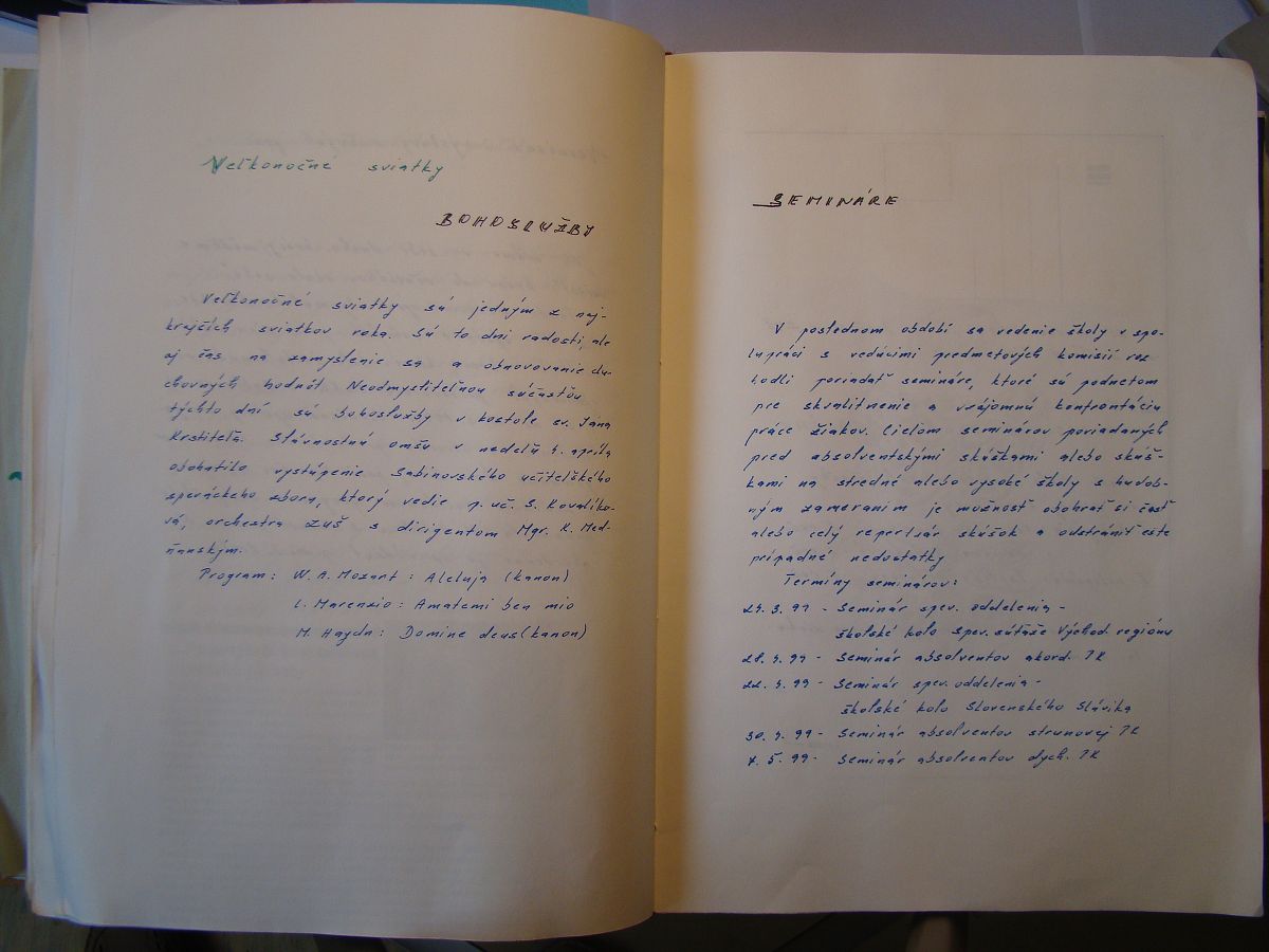 Kronika školy 1995-2001