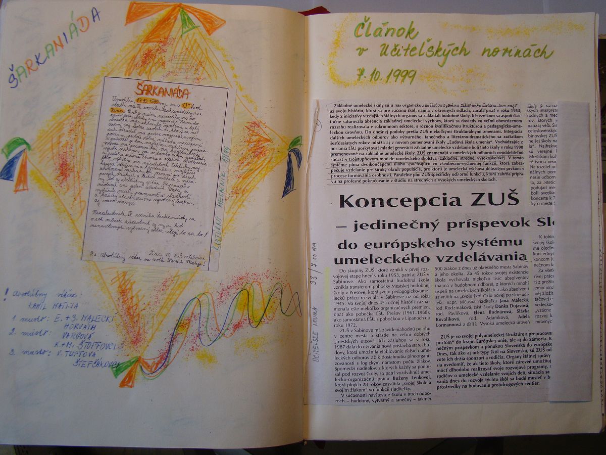 Kronika školy 1995-2001