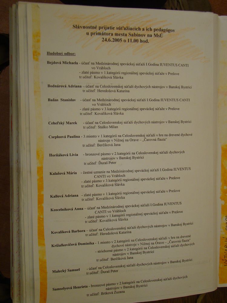 Kronika školy 2001-2008