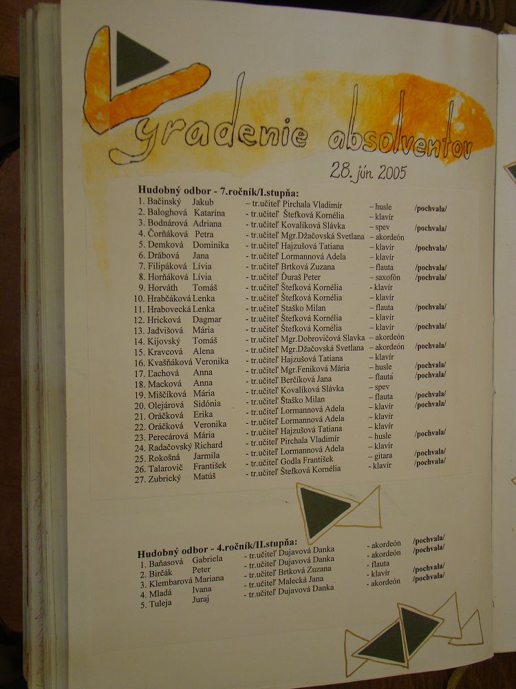 Kronika školy 2001-2008