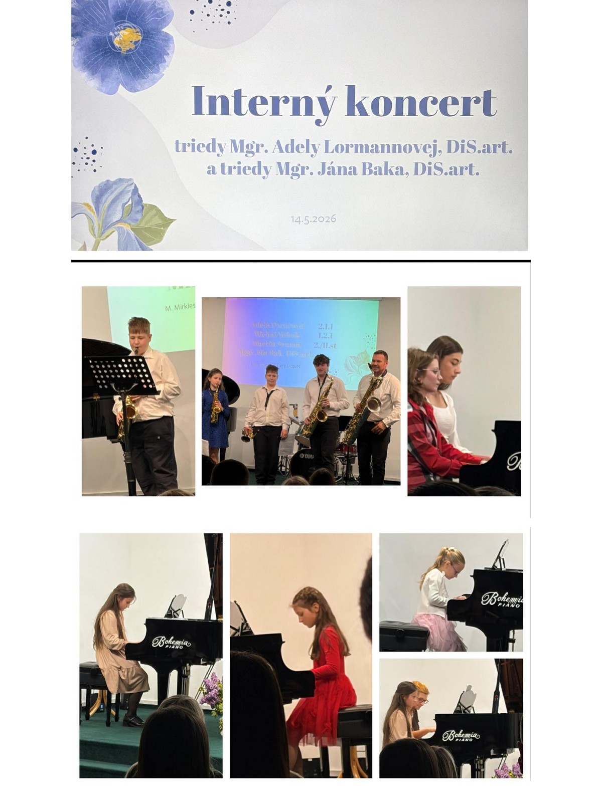 Hudobná mozaika - spoločný koncert klavíra a dychových nástrojov