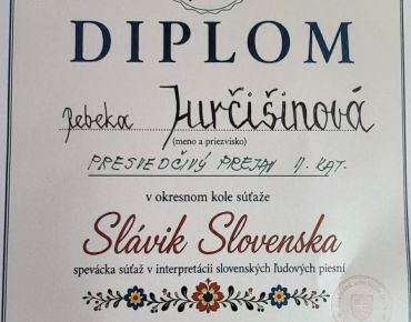 slavik slovenska okresne kolo rebeka jurcisinova